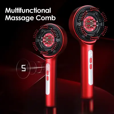Peigne de massage électrique LED pour cuir chevelu