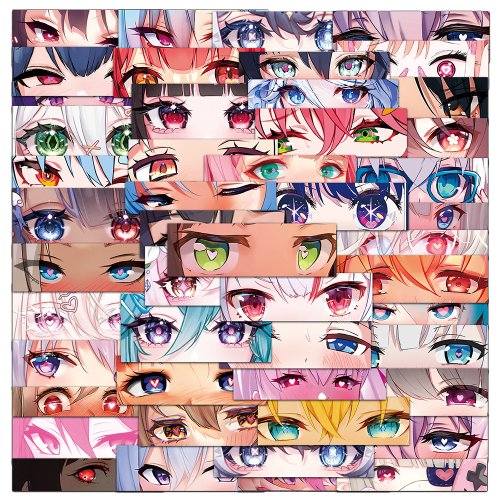 Afbeelding van 10/30/50 Stuks Acgn Stickers Grappige Cartoon Sticker Anime Karakter Eye Decals Diy Bagage Laptop Auto Fiets Skateboard Kids Speelgoed