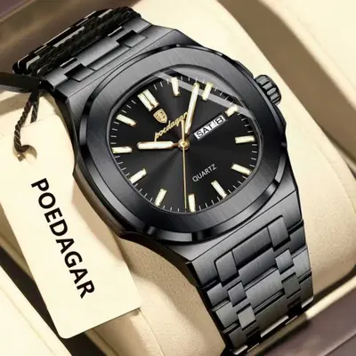 Image de Montre Homme Luxe Carrée Étanche avec Date et Lumineuse
