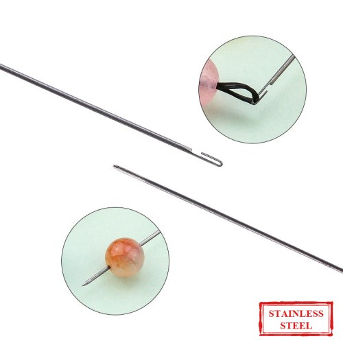 Afbeelding van 5 stuks set super lange roestvrijstalen kralennaalden – ideaal voor het maken van sieraden, DIY kralenprojecten en creatieve juwelenwerken, 27 cm lang