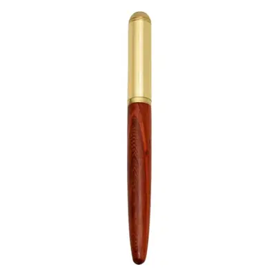 Image de Stylo Plume Rétro Luxe en Bois & Bronze
