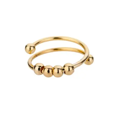 Image de Bague Torsadée Élégante en Acier Inoxydable avec Zircon