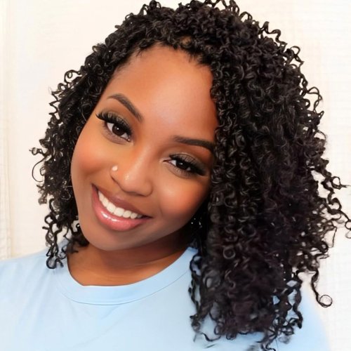 Image de Yank Twist Crochet Hair - Cheveux Synthétiques Pré-Bouclés 8" Marron Ombré
