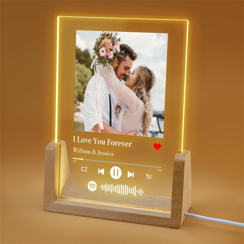 Afbeelding van Persoonlijke Spotify Fotolijst met LED Licht – Unieke Cadeauidee