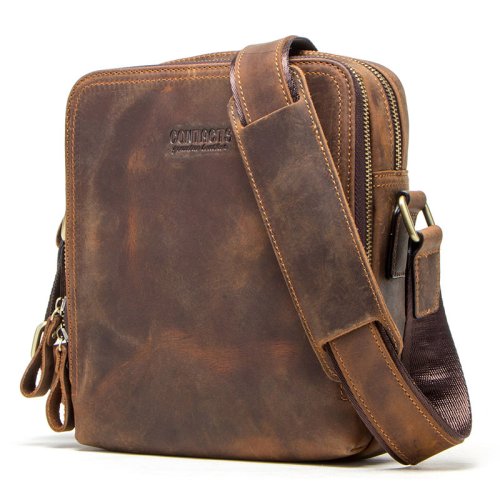 Image de Sac Bandoulière en Cuir Véritable pour Homme
