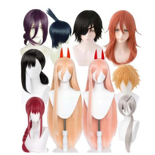 Image de Perruques de Cosplay Homme - Tronçonneuse, Makima, Denji & Plus