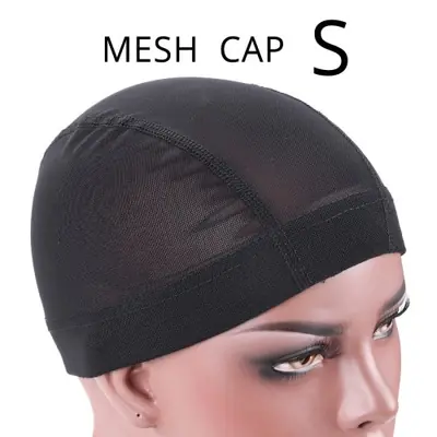 Image de Casquette Dôme Spandex Noire pour Perruque - Tailles S, M, L