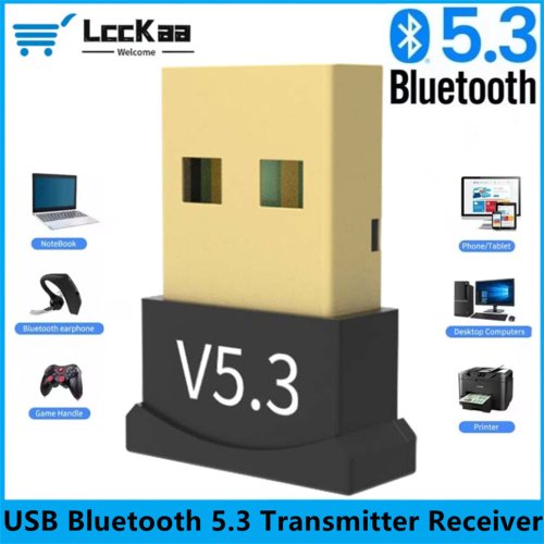 Bild von USB Bluetooth 5.3 Adapter Sender Empfänger Bluetooth Dongle Wireless USB Bluetooth 5.1 Audio Adapter für Computer PC Laptop