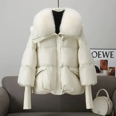Image de Parka Hiver Femme - Chaud & Épais avec Col Fourrure