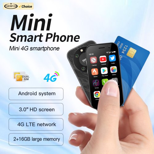 Immagine di Smartphone Mini Portatile King9000 con Android, 4G LTE, Dual SIM, 16 GB di Memoria Interna e Connessione Wi-Fi