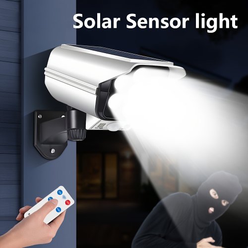 Imagen de Luces solares con Sensor de movimiento para exteriores, 2000 lúmenes, 77LED, Sensor de movimiento Solar, luz LED, cámara para exteriores, reflectores de seguridad inalámbricos