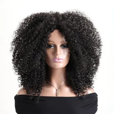 Perruque Afro Bouclée 16" - Synthétique Doux & Naturel