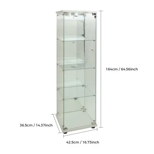 Image de Vitrine Élégante sur Pied avec LED - 4 Niveaux