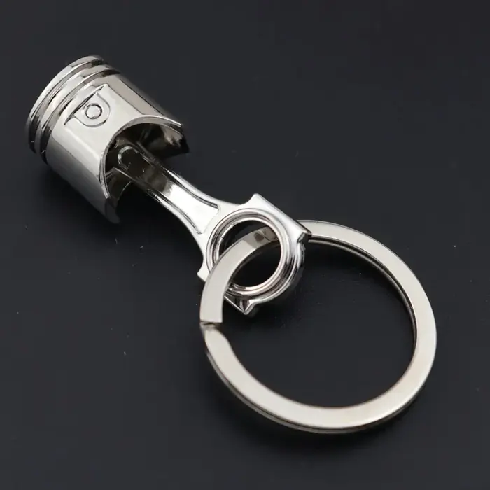 Image de Porte-clés Moteur en Alliage de Zinc - Design Argenté