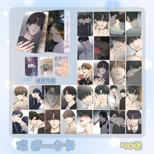 Zdjęcie 50 sztuk/zestaw koreański Manga laserowe karty Lomo komiks postacie Mini pocztówka HD fotokarta prezent Cosplay