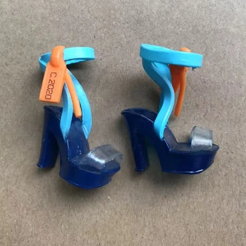 Real azul sandalias