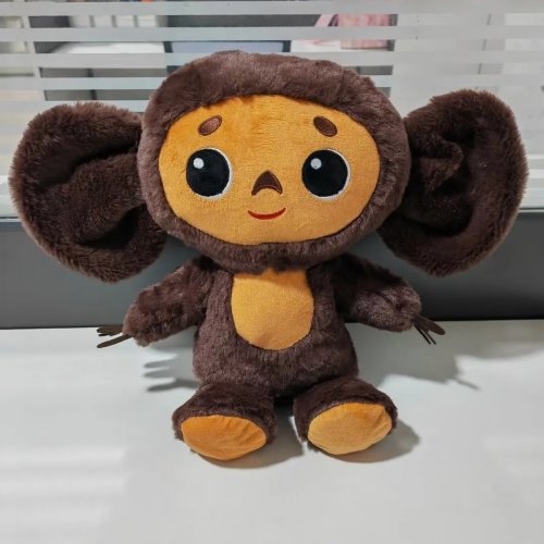 Immagine di Peluche Cheburashka Grande con Grandi Occhi - Adorabile Scimmia Peluche Morbido e Rilassante per Bambini, Ideale come Regalo o Cuscino da Abbraccio