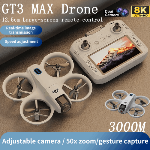 Image of GT3 Mini Drone with 5G Connectivity, 8K HD Camera, GPS Navigation, Optical Flow Stabilization, and Dynamic Lighting for Professional Aerial Photography