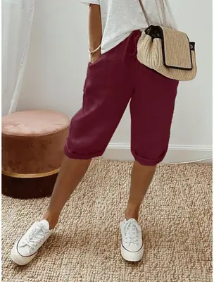 Shorts Femmes Été Coton Lin - Confort & Style
