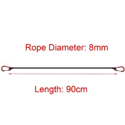 Image de Corde Élastique 8mm avec Crochet - Sangle Extensible pour Porte-Bagages