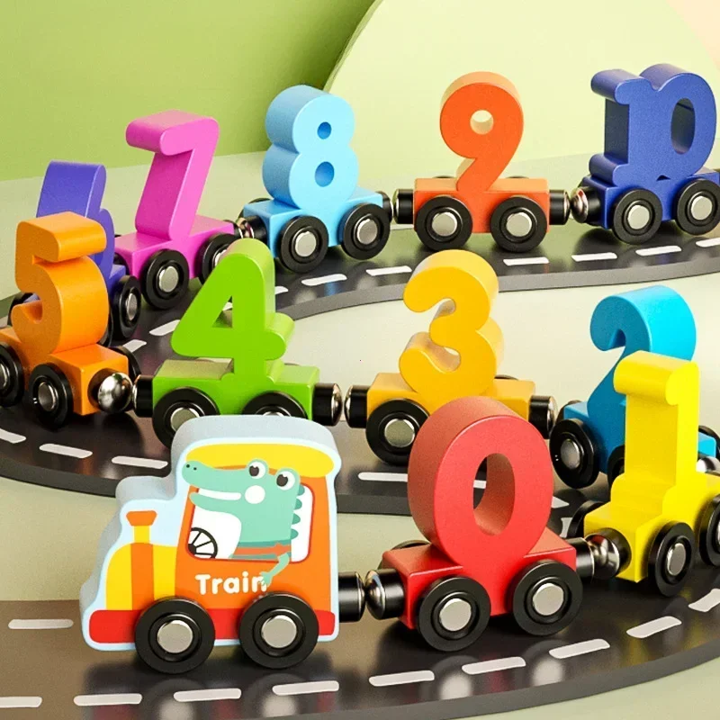 Imagen de Tren Magnético de Madera Educativo para Niños