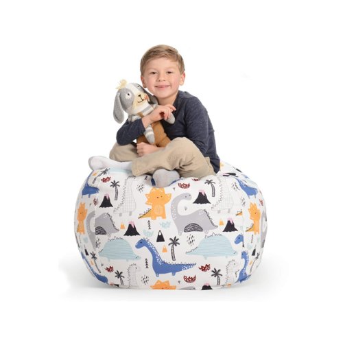 Imagen de Juego de Beanbag de almacenamiento de juguetes de peluche para niños, cómodo sofá perezoso, silla de...
