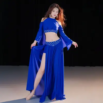 Image de Costume de Danse du Ventre Élégant avec Strass