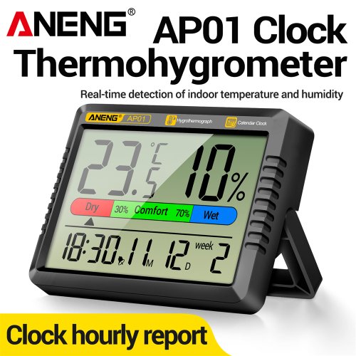 Bild von Digitales Hygrometer mit Temperaturanzeige – Präzises Luftfeuchtigkeitsmesser und Thermometer für Innen- und Außenbereich, Multifunktions-Messgerät für Wohnraum, Gewächshaus und Lager
