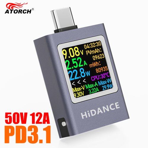 Multimètre Numérique 13 en 1 - Testeur USB Type-C & Puissance