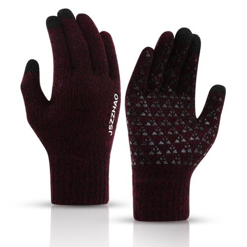 Immagine di Guanti Invernali Termici in Maglia Calda con Tecnologia Touch Screen per Uomo e Donna – Ideali per Corsa, Guida e Escursionismo