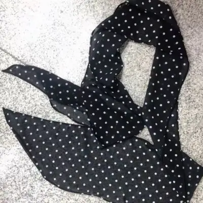 Image de Foulard Léopard Rétro Élégant - Col Long & Fin