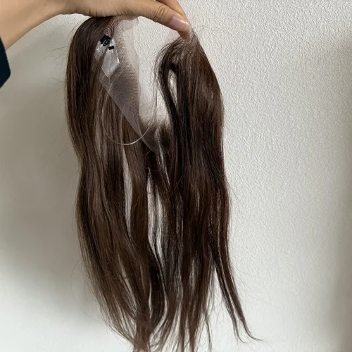 Immagine di Topper Frontale in Pizzo 13x2 con Capelli Umani Vergini