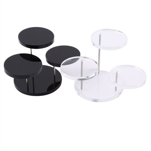 Afbeelding van Elegante 3-laags acryl sieraden displaystandaard met ronde vorm – ideaal voor juwelen, taarten en desserts