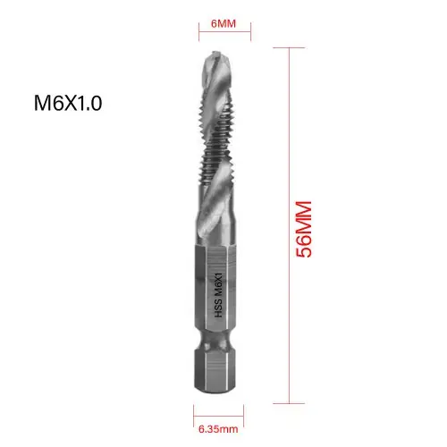 M6X1.0 argent