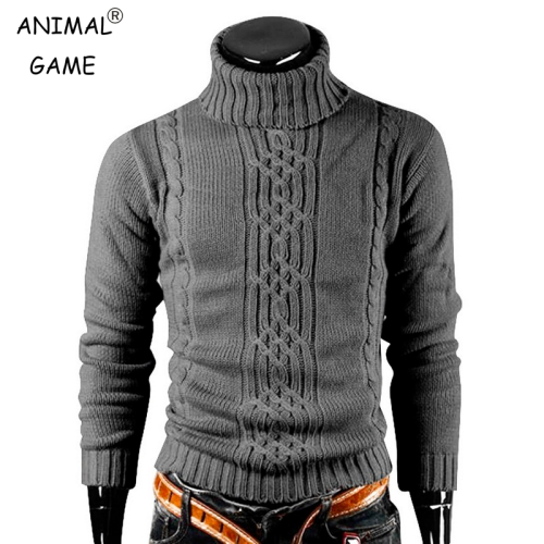 Afbeelding van Herfst-Winter Warme Heren Coltrui Met Lange Mouwen - Retro Gebreide Pullover Trui in Trendy Stijl