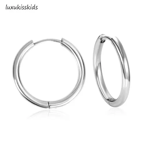 Image de Boucles d'oreilles créoles Huggie - Acier inoxydable anti-allergique
