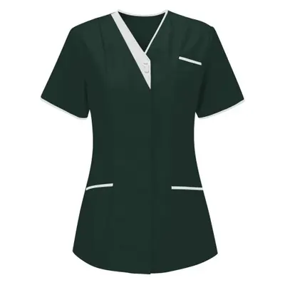 Image de Chemisier de Travail Femme - Col V Manches Courtes