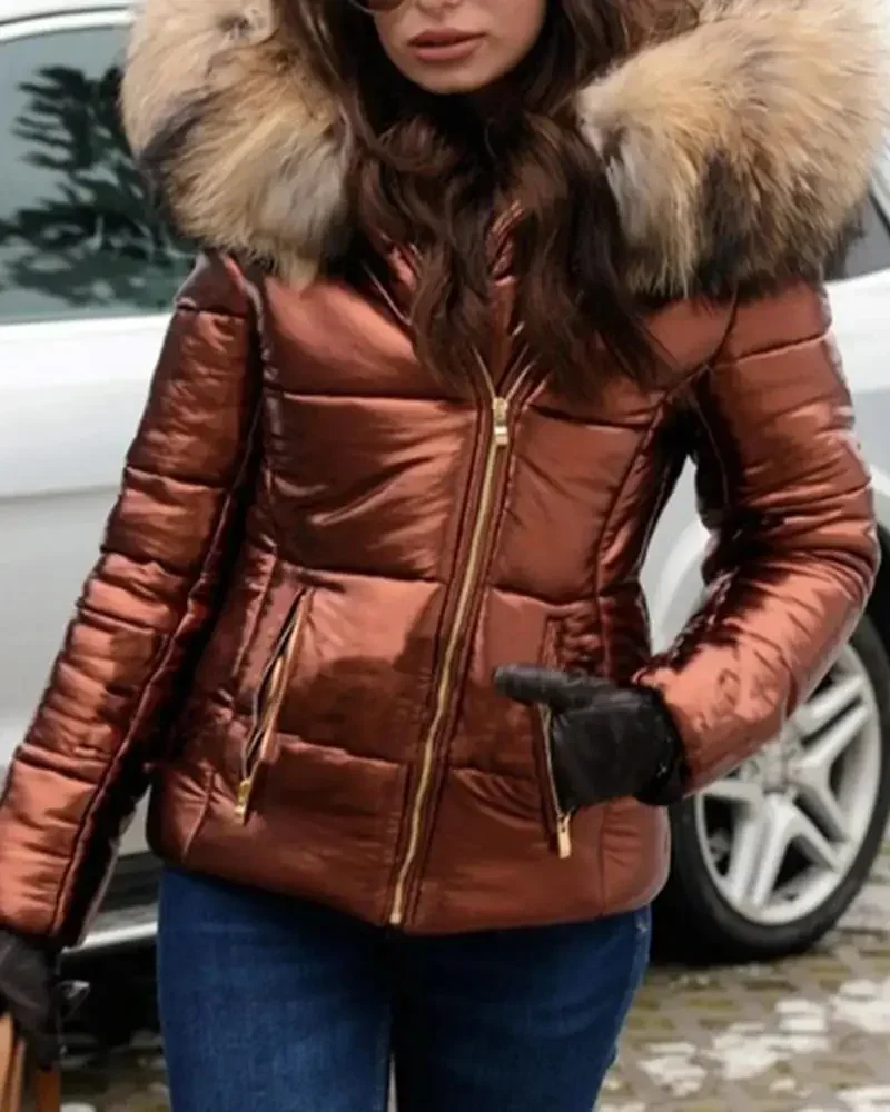 Image de Doudoune Courte Femme - Parka Hiver Chaud & Élégant