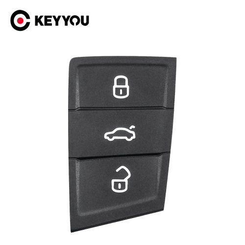 Image of 3-Button Rubber Remote Key Fob Replacement for Volkswagen Golf 7, 4, 5, MK4, MK6, Skoda Octavia, Seat Leon, Ibiza, Altea – Durable Car Key Pad