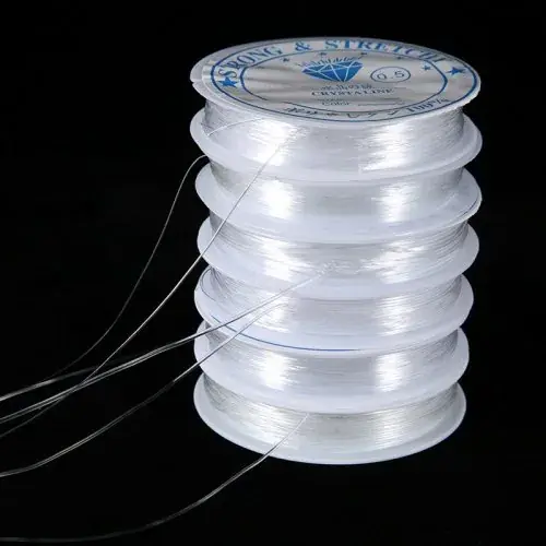 Image de Corde Élastique Transparente pour Bijoux DIY