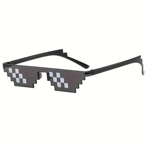 Afbeelding van Pixelated Mozaïek Bril - Dubbele Cool Feestbril met Grappig Pixel Effect voor Feesten, Foto's en Party Props