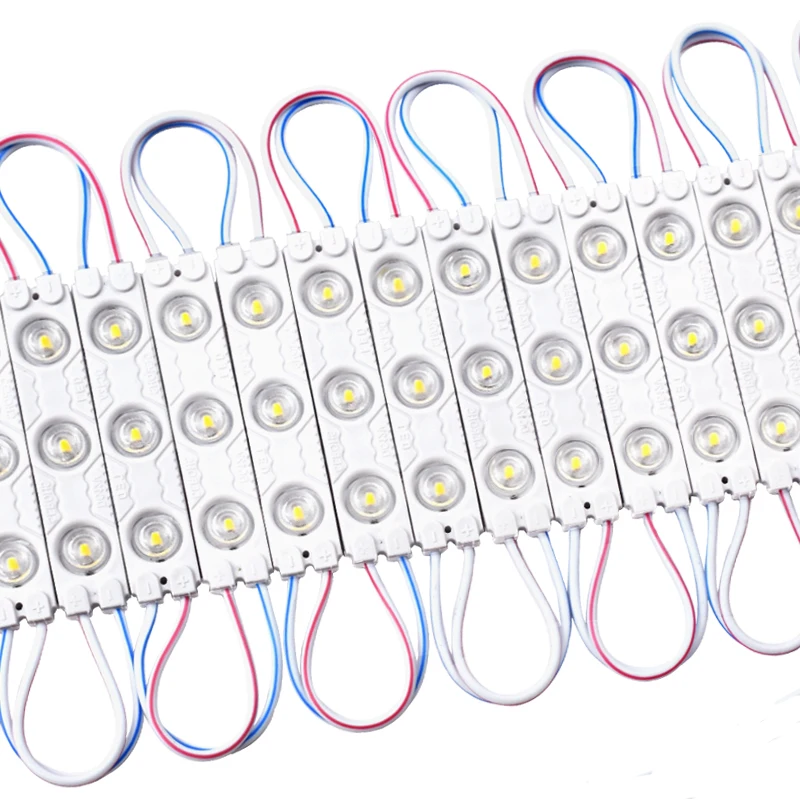 Image of 20-Pack 2835 LED Module Lights for Indoor and Outdoor Use – Waterproof, DC 12V Backlighting for Signage, Shop Displays, and Advertising Letter Boards