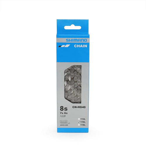 Zdjęcie SHIMANO CN HG40 6/7/8 łańcuch prędkości 116L Link do roweru szosowego oryginalny łańcuch Shimano