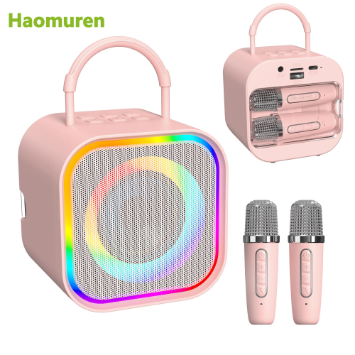 Image de Mini Karaoké Portable pour Enfants - Haut-Parleur Bluetooth avec 2 Micros