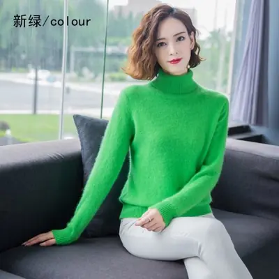 Image de Pull Hiver Femme en Vison & Cachemire - Chaud et Élégant