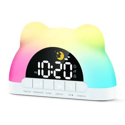 Image de Réveil Ours Lumineux - Horloge Numérique Colorée