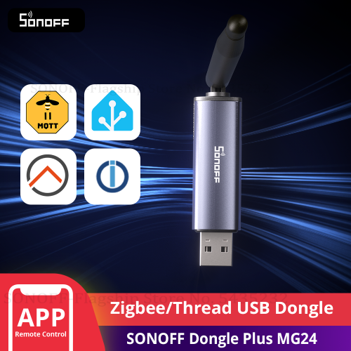 Image of Sonoff Zigbee & Thread USB Dongle Plus with EFR32MG24 Chip – Seamless Integration for Open Source Smart Home Platforms