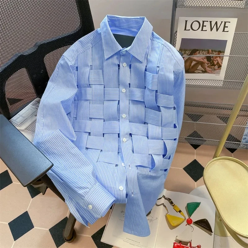 Imagen de Camisa de mujer 2025 con cuello solapa, manga larga holgada y diseño elegante con cintura definida - Blusa informal de estilo moderno