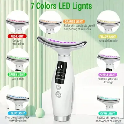 Image de Mini Massager Lumineux Visage & Cou - 7 Modes, 7 Vitesses