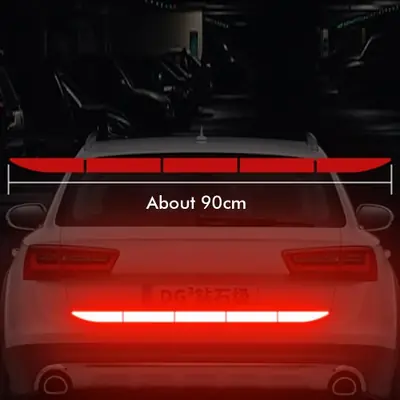 Image de Bande Réfléchissante 90cm pour Voiture - Sécurité Nocturne